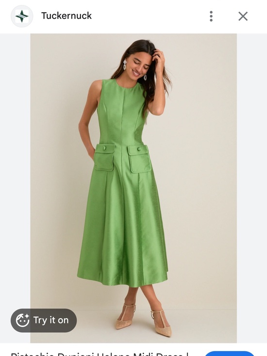 Tuckernuck Dresses & Skirts - Tuckernuck Pistachio Sleeveless Midi Dress with Patch Pockets